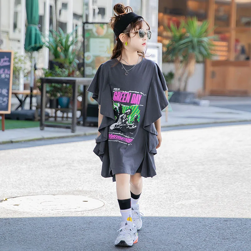 Летнее платье для девочек новинка 2020 детская одежда детей среднего возраста