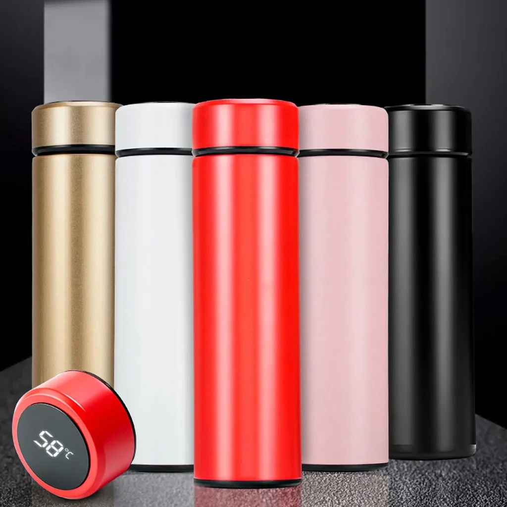 500mL Smart Kettle LCD Touch Screen Display Temperature Portable Water Bottle Vacuum Flask Travel Outdoor bouteille isotherme | Дом и сад