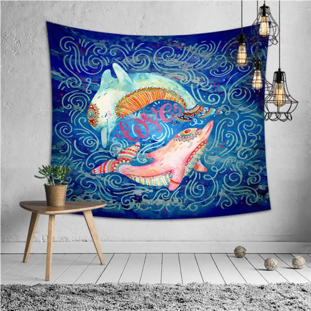 

Мультфильм Дельфин Гобелен Мандала животное на заказ