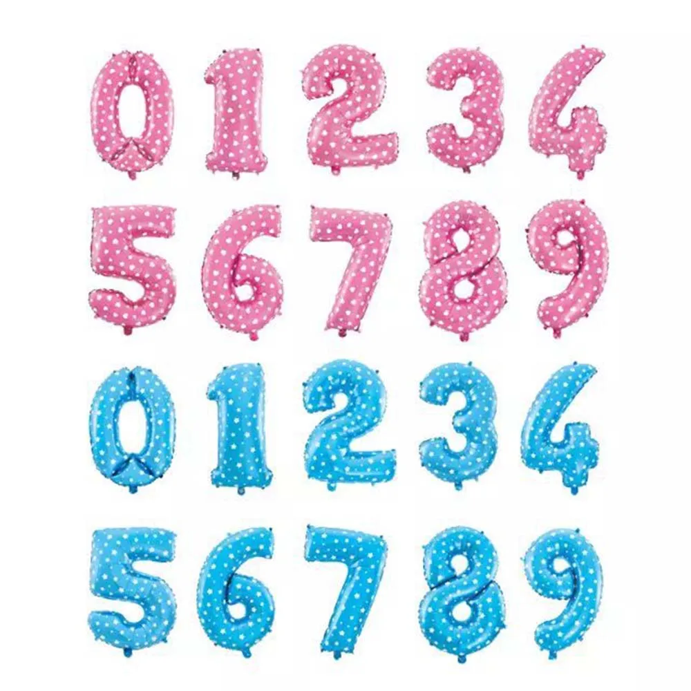 

32inch Nicoail big Balloons Number Happy Birthday Party Wedding Helium Decorations years Balloons Kids Toy Figures Air Globos