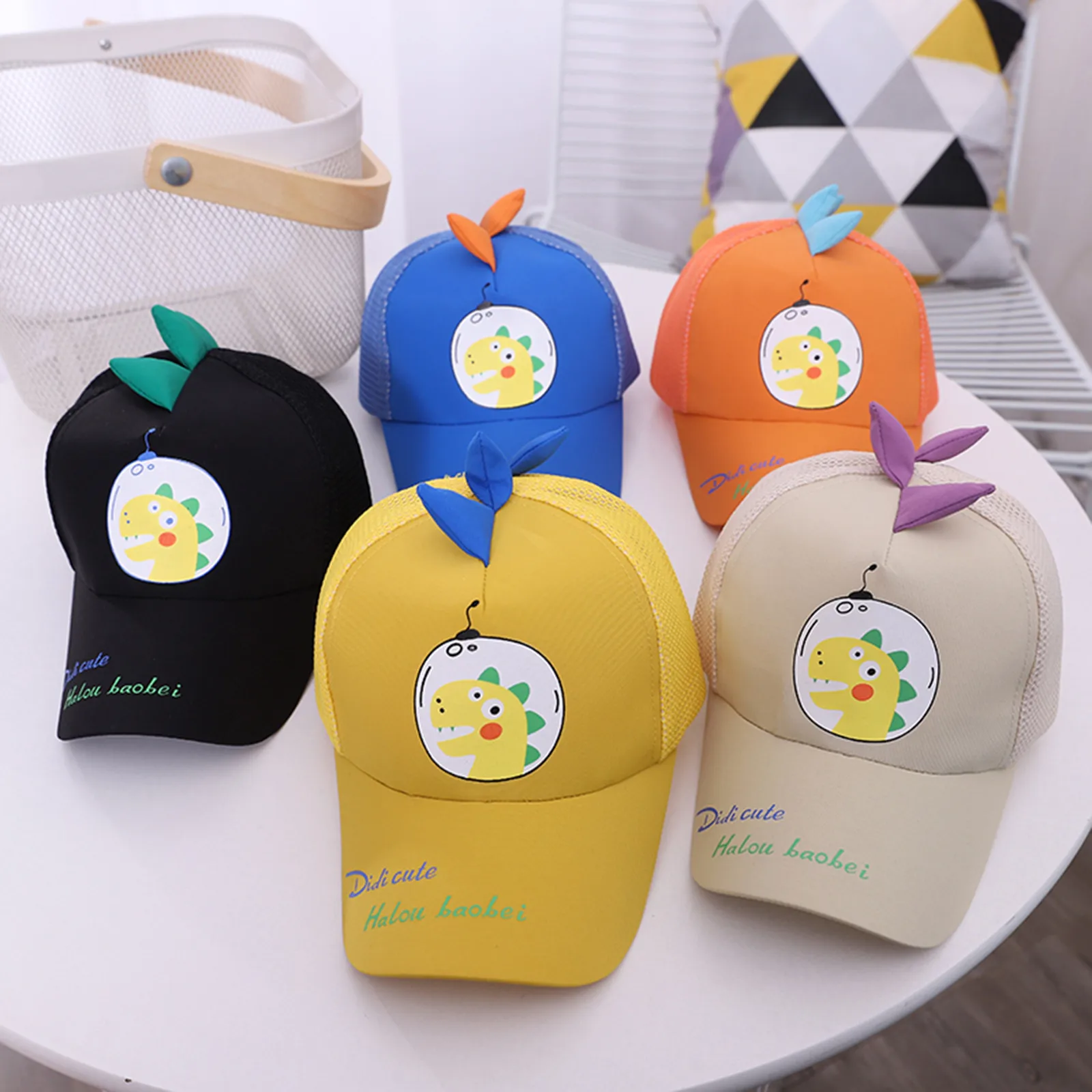 

Summer Hiphop Hats Child Mesh Baseball Cap Cartoon Dinosaur Prints Kids Sun Hats Boys Girls Caps Child Snapback Hat Gorras 2-8y