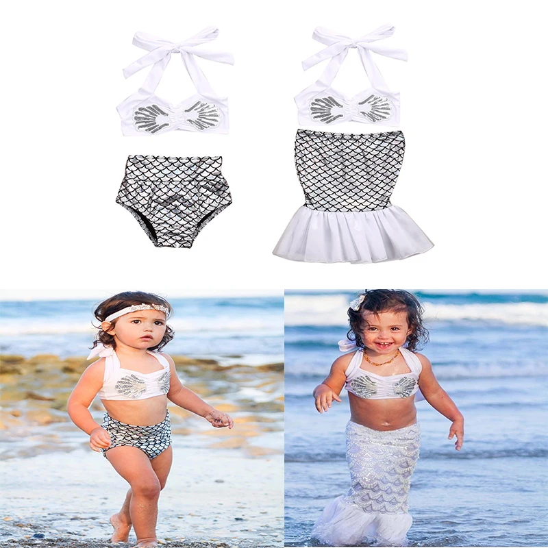 Купальник-бикини с юбкой-годе для маленьких девочек | Мать и ребенок