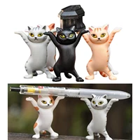 5 pcs10pcs cat bookshelf stand pen holder carrying coffin kitty toy ornaments cat statue sculpture home decor