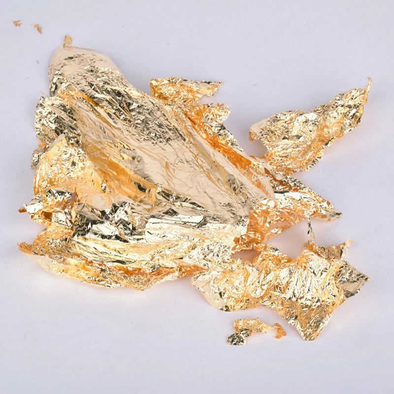 Листы Из искусственной золотой и серебряной фольги в форме листьев листы из