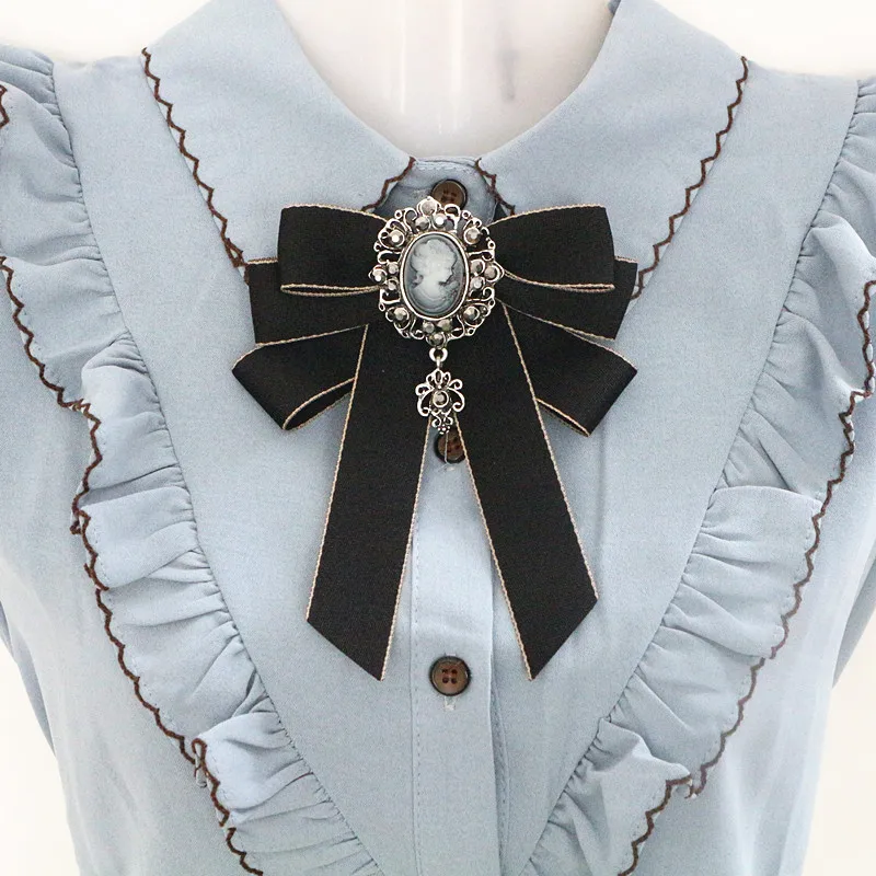 Женские хрустальные броши бант воротник булавка ювелирные изделия холст ткань