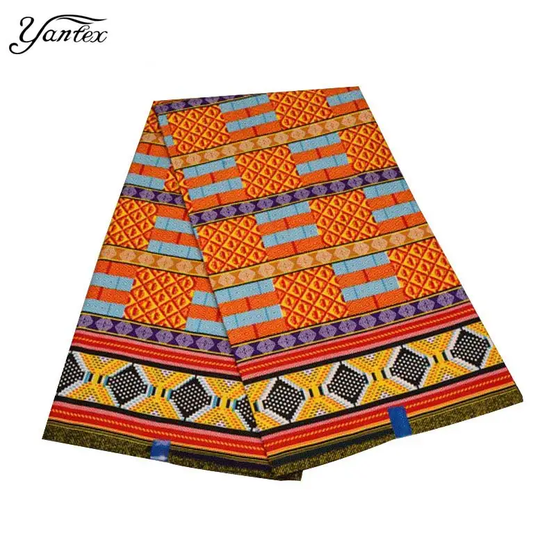 18050053 YANTEXTILE новая Анкара ткань Африканский настоящий воск принт Tissu Africain 6 ярдов настоящий воск Африканский батик ткань для свадебного платья - Цвет: 18050053