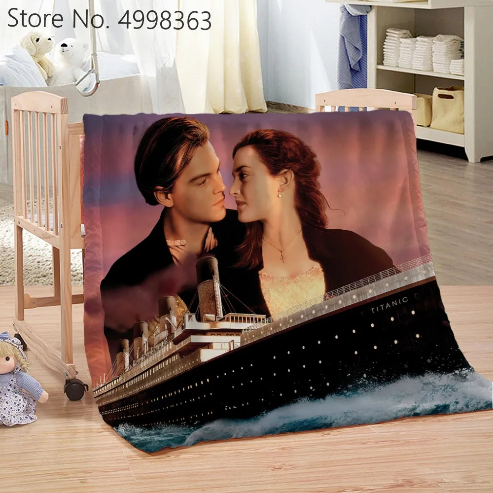 Титаник одеяло фильмы Фланелевое Флисовое на диван кровать Джек и Роза Печать