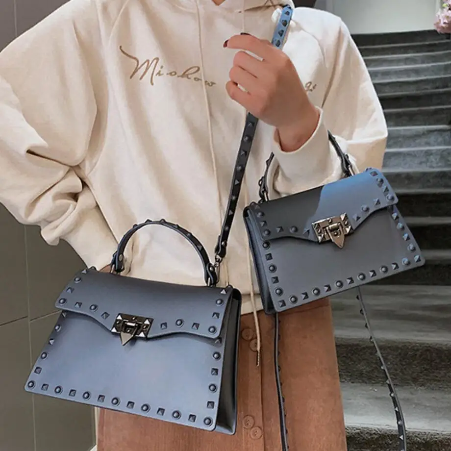 

Elegant Female Tote bag 2021 Fashion New High Quality PU Leather Women's Designer Handbag Rivet Lock Shoulder Messenger Bag
