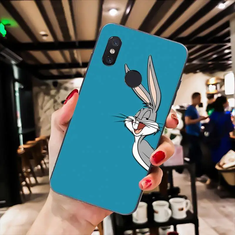 

Mr.Bunnye Bugs Phone Case For Xiaomi Mi 10 5 6 A2 A2lite A1 9 9SE 8Lite 8explorer Pocophone F1 Black Soft TPU Fundas Cove