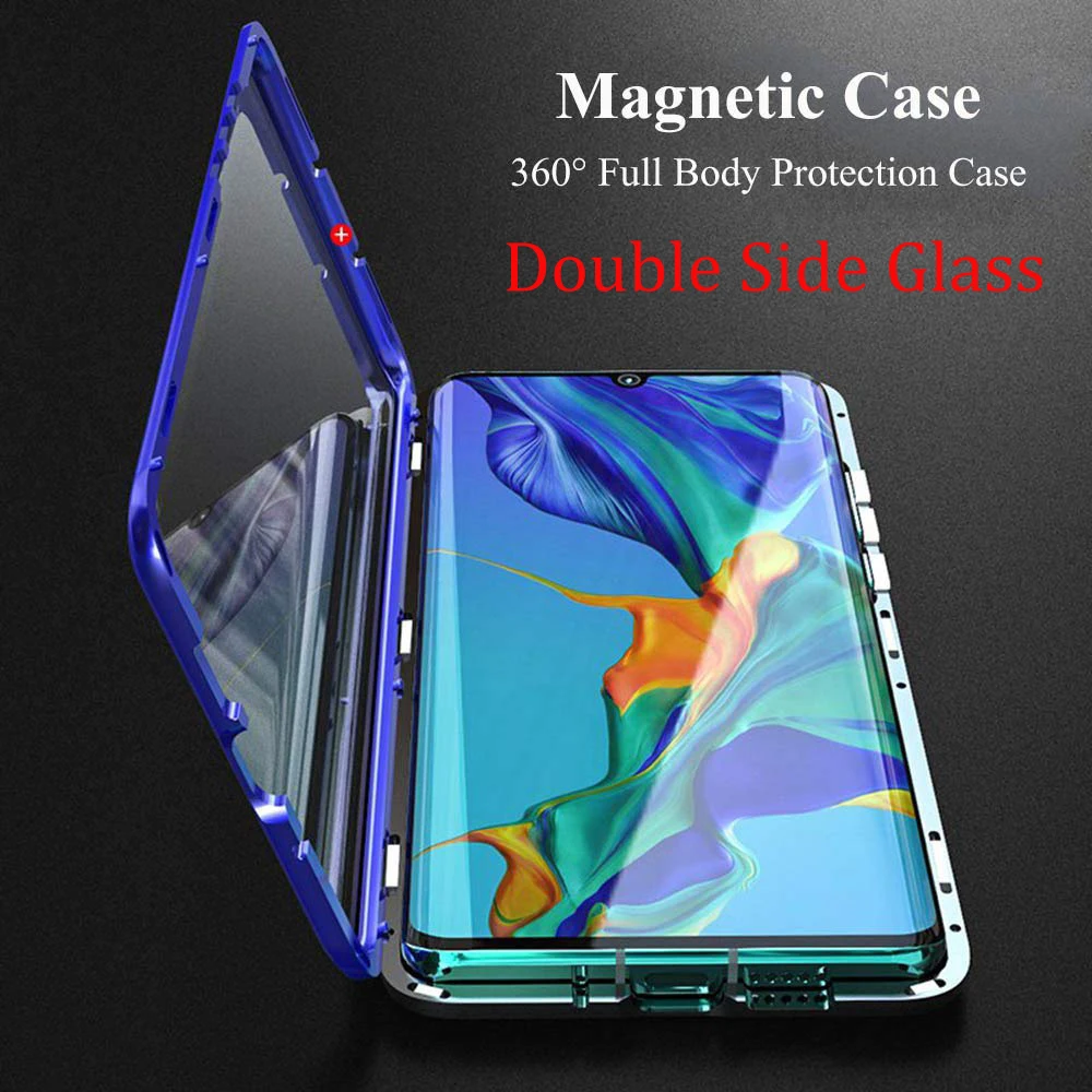 Двусторонний стеклянный магнитный металлический чехол для huawei P30 P20 Pro Lite чехол для телефона huawei mate 30 20 Pro Lite Nova 4e чехол для телефона