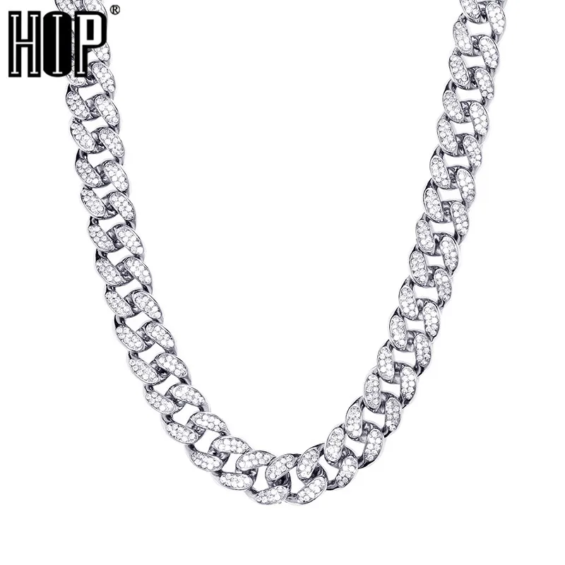

Hip Hop 20MM Full Heavy Iced Out Paved Rhinestone Miami Curb Cuban Chain CZ Bling Rapper Necklace Bracelet For Men Jewelry Set