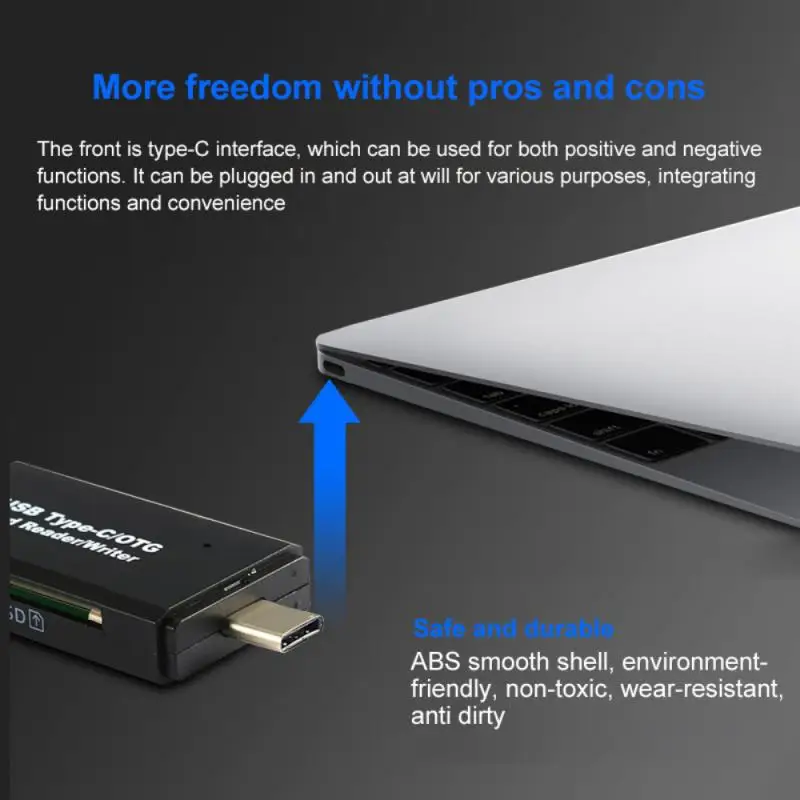

1pcs Card Reader Multi-function Plug And Play OTG Lightweight Portable File Management TYPE-C SD Card USB Data Transmission