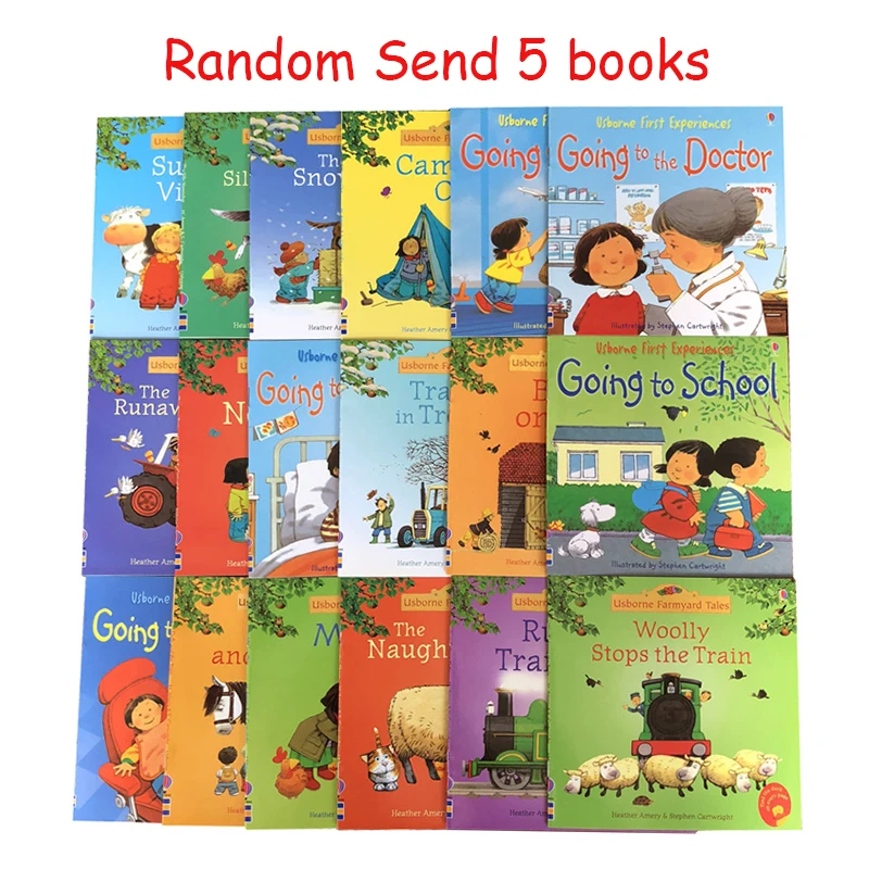 Произвольная отправка 5 книг/комплект лучшие изображения от Usborne Детские