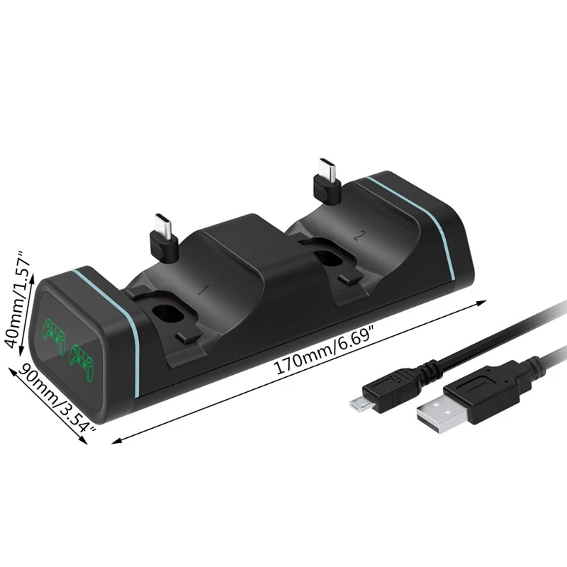 

TYX-0613 Double Controller Fast Charging Dock Gamepad Charging Base Game Controller Dock Charger Standï¼Œ High Speed Docking