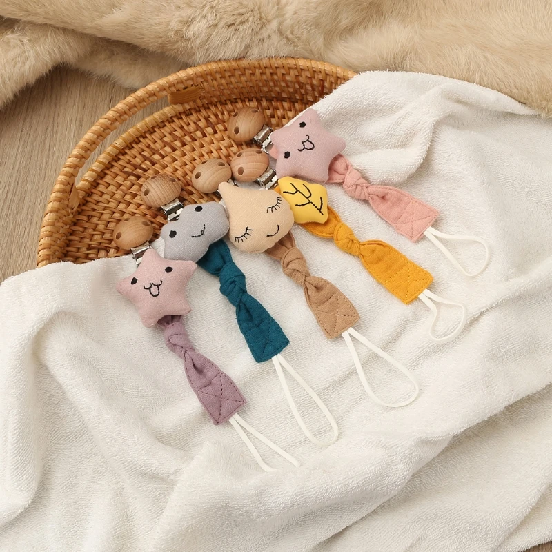 

1PC Baby Pacifier Chain Cotton Pacifier Clips Nipple Holder Baby Teething Chain