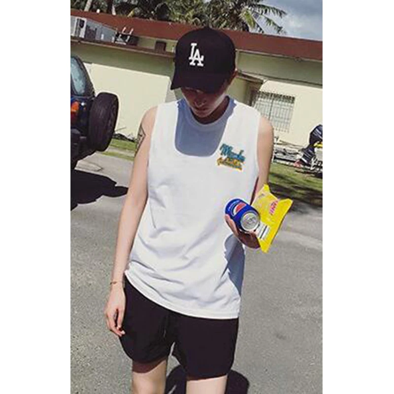 Модный хлопковый жилет с принтом кокосового дерева для лесбиянок | Женская