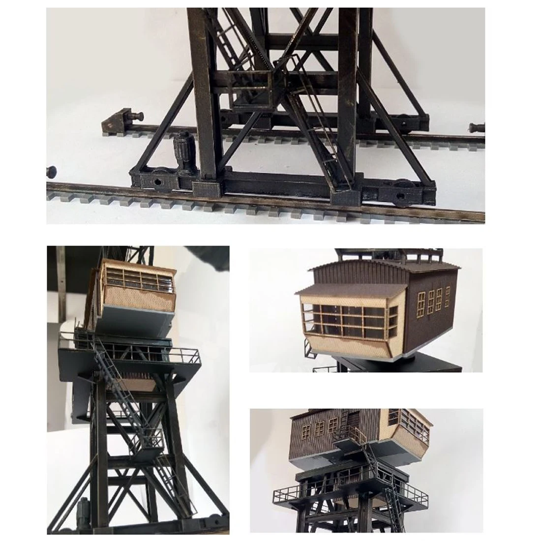 

1:87 HO Scale Train Railway Scene Decoration Large-scale Coal Crane Model for Sand Table