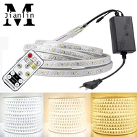 ac 220v led strip smd 5630 warm white white ip67 waterproof outdoor use flexible led soft light strip dimmable with remote