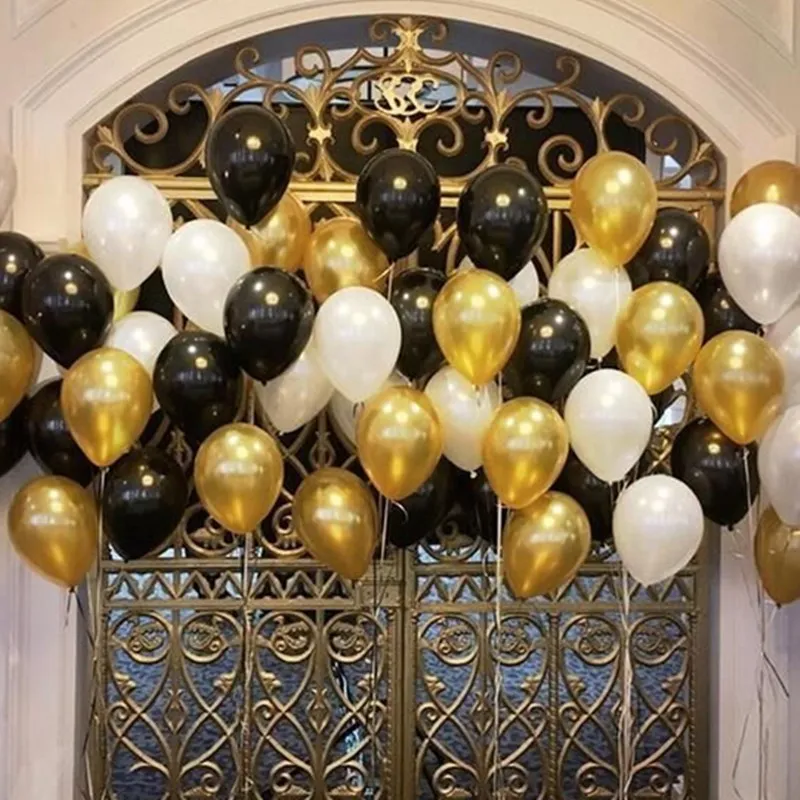 30 шт./лот 1 5 г жемчуг черный белый цвет серебро латексные воздушные шары на день