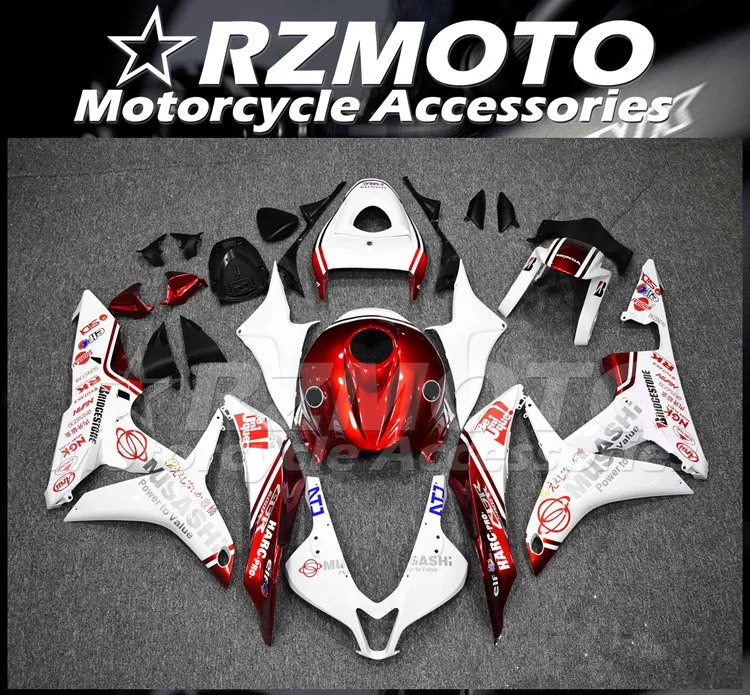 

New ABS Motorcycle Whole Fairings Kit Fit For Honda CBR600RR F5 07 08 2007 2008 bodywork set Custom Free red white
