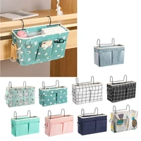bedside caddy bunk bed hanging organizer pocket with metal hooks baby stroller storage bag shelf basket for dormitory