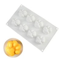 cute cat foot shape silicone mold for baking cake decorating mousse fondant chocolate candy making muold