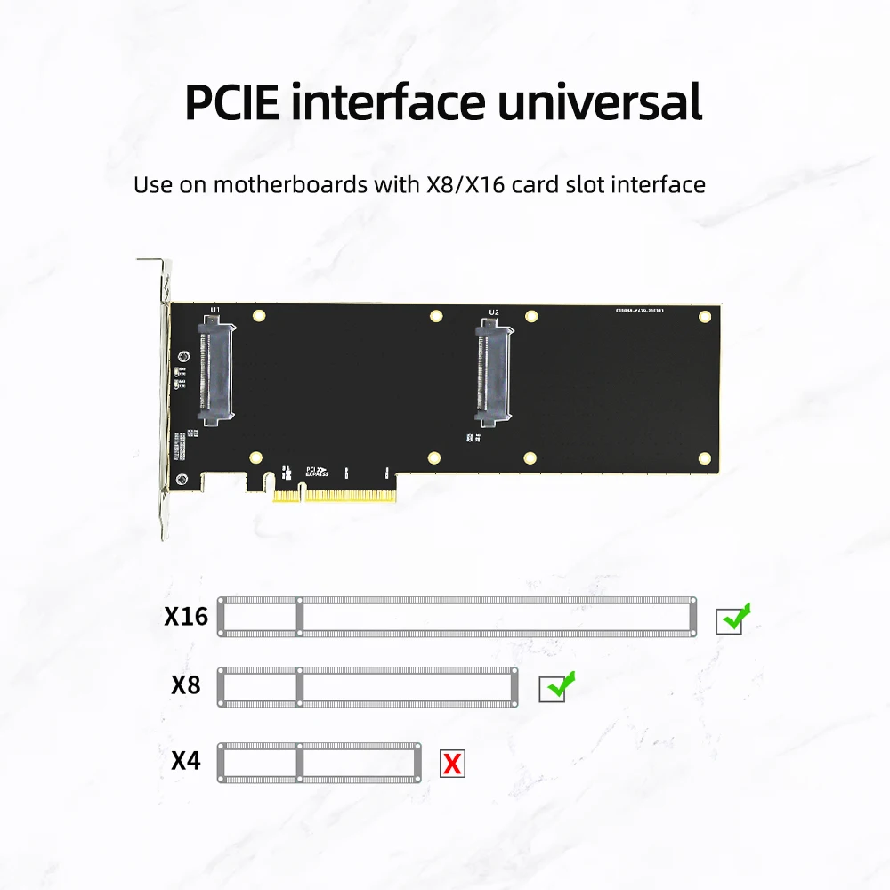 pcie переходная карта nvme 25 ssd u 2 на pci e x8 x16 а