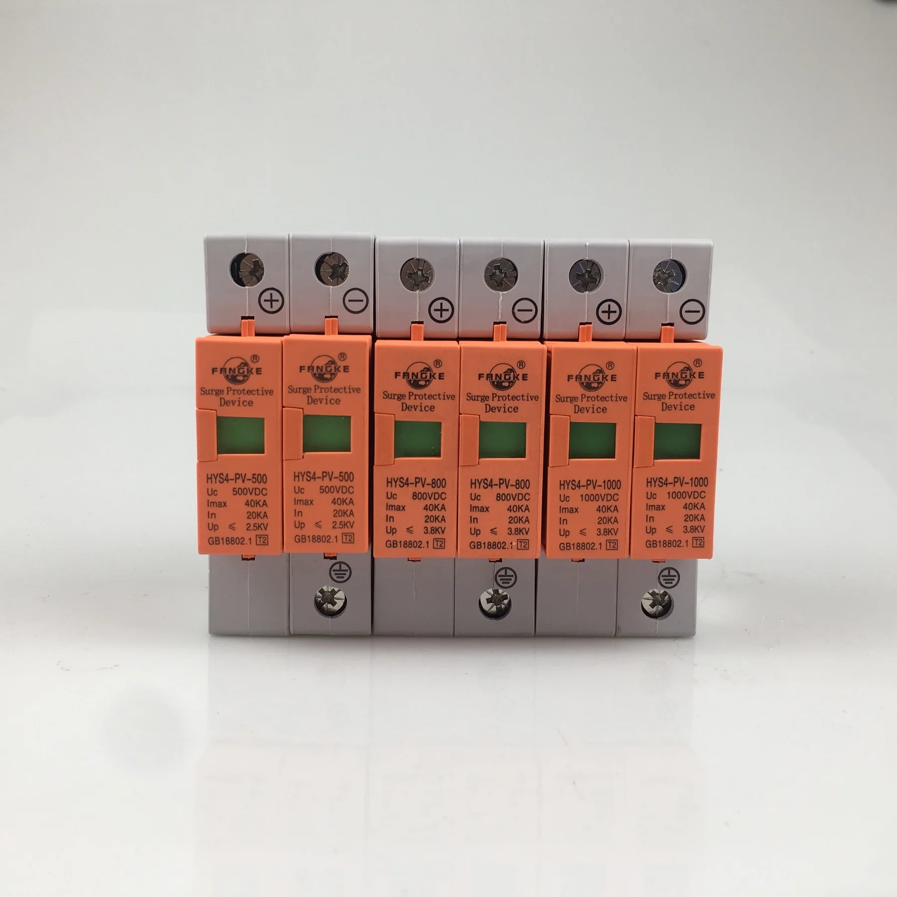 SPD Dc500V 800V 1000V2 P 20~ 40ka Surge Protective Device Of Low Voltage Surge Of House 2 Poles, Voltage Surge Suppressor