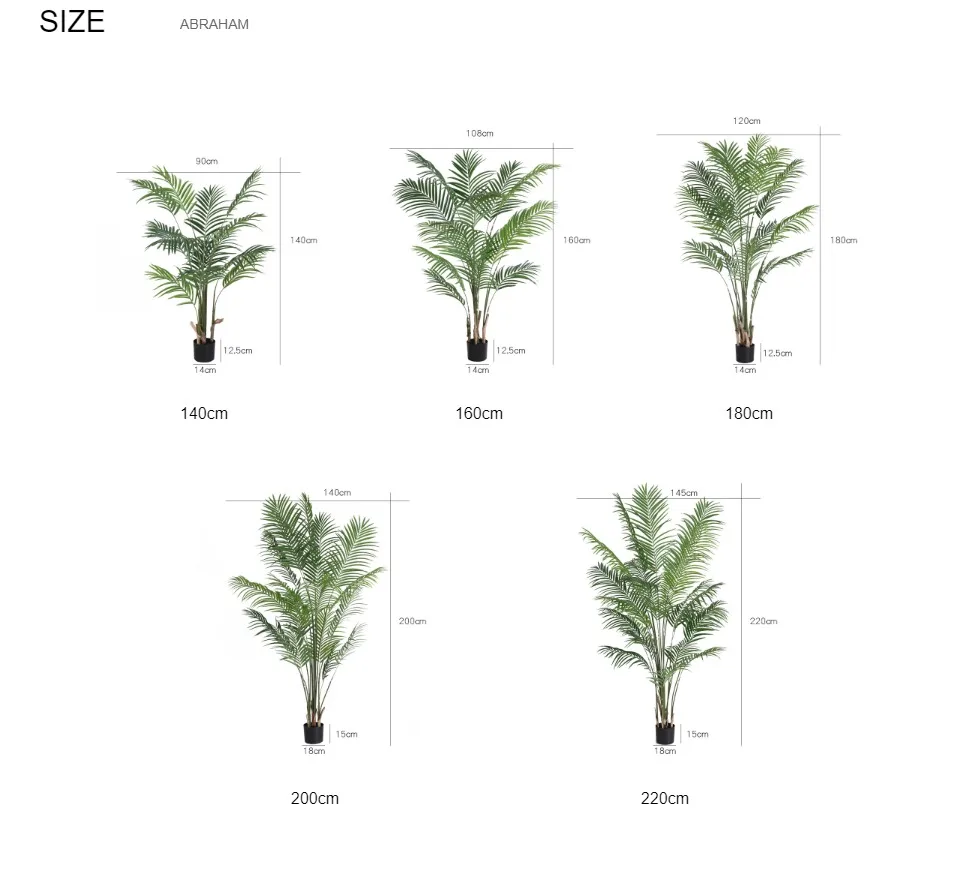 220cm Tropical Plants Large Artificial Palm Tree Green Plastic Palm Leaves Indoor Fake Monstera Tree For Home Office Shop Decor