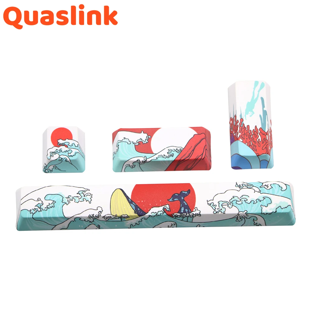 5 шт./компл. PBT пятисторонняя красящая подставка клавиатура космическая балка 6.25U