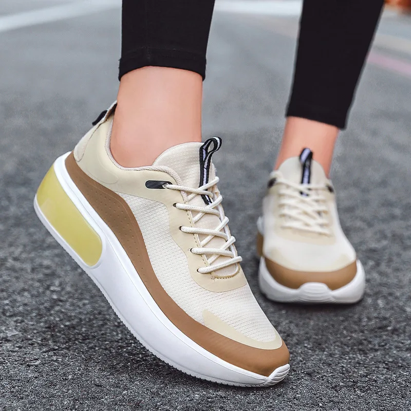 Fujin/парусиновая обувь Женская весенне-зимняя на толстой подошве визуально