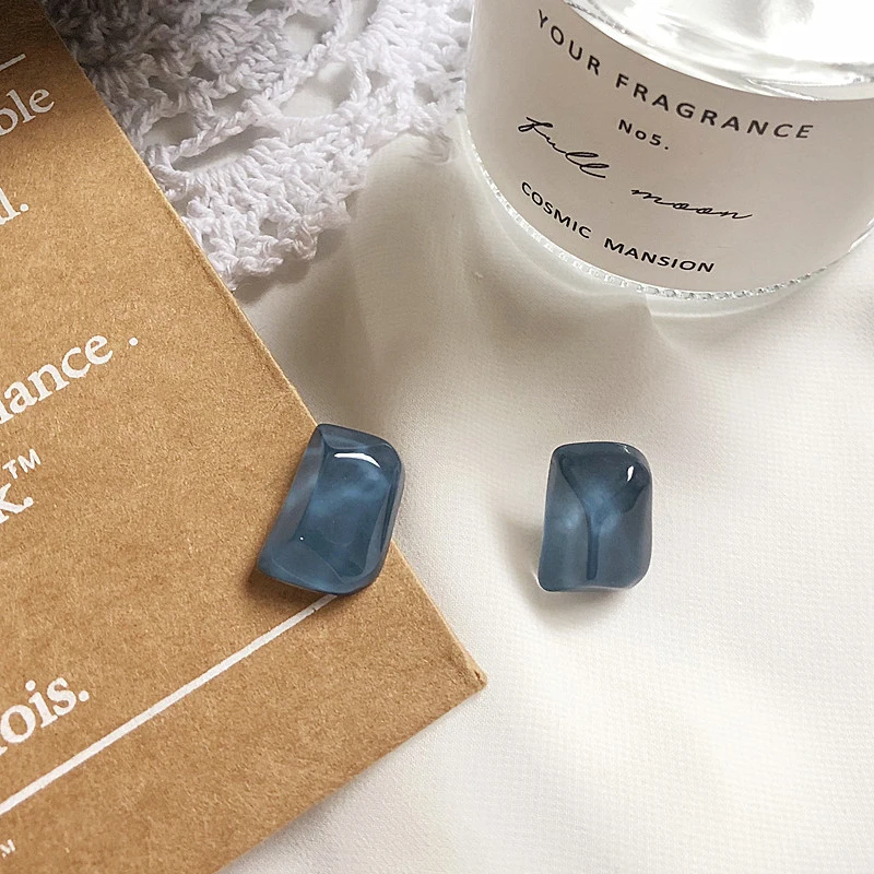 Серьги гвоздики Асимметричные в Корейском стиле женские винтажные украшения с