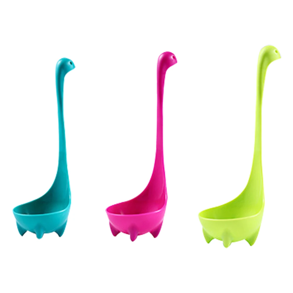 Ложка в форме монстра Loch Ness с длинной ручкой вертикальная ложка для супа