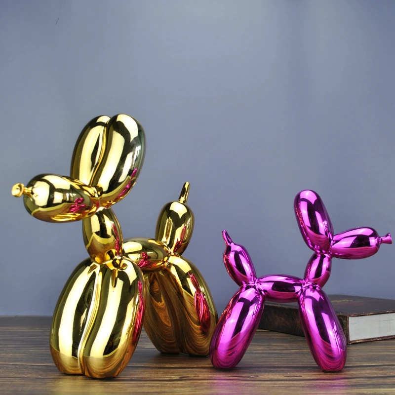 

Balloon Dog Statue 10cm 17cm 25cm 30cm Dogs Sculpture Resin Craft Art Ornament Home Decoration Nordic Style Modern Table Decor