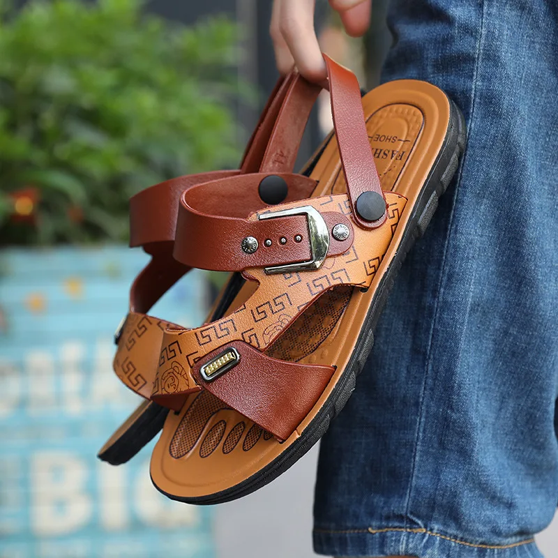 

ZEEKSON Slip-on Casual Men's Hollow Sandals Men's Sandals Men's Fashion Casual Sandals Open-toe Dual-purpose Beach Shoes