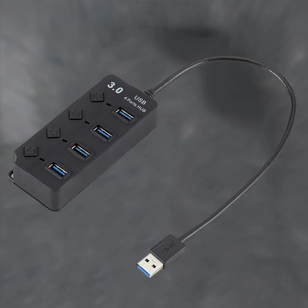 4 порта usb хаб независимый переключатель USB 3 0 делитель для компьютера ноутбука
