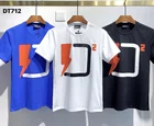 Модная Летняя мужская футболка Dsquared2 брендовая хлопковая Минималистичная футболка унисекс Топы с коротким рукавом для мужчин белый черный