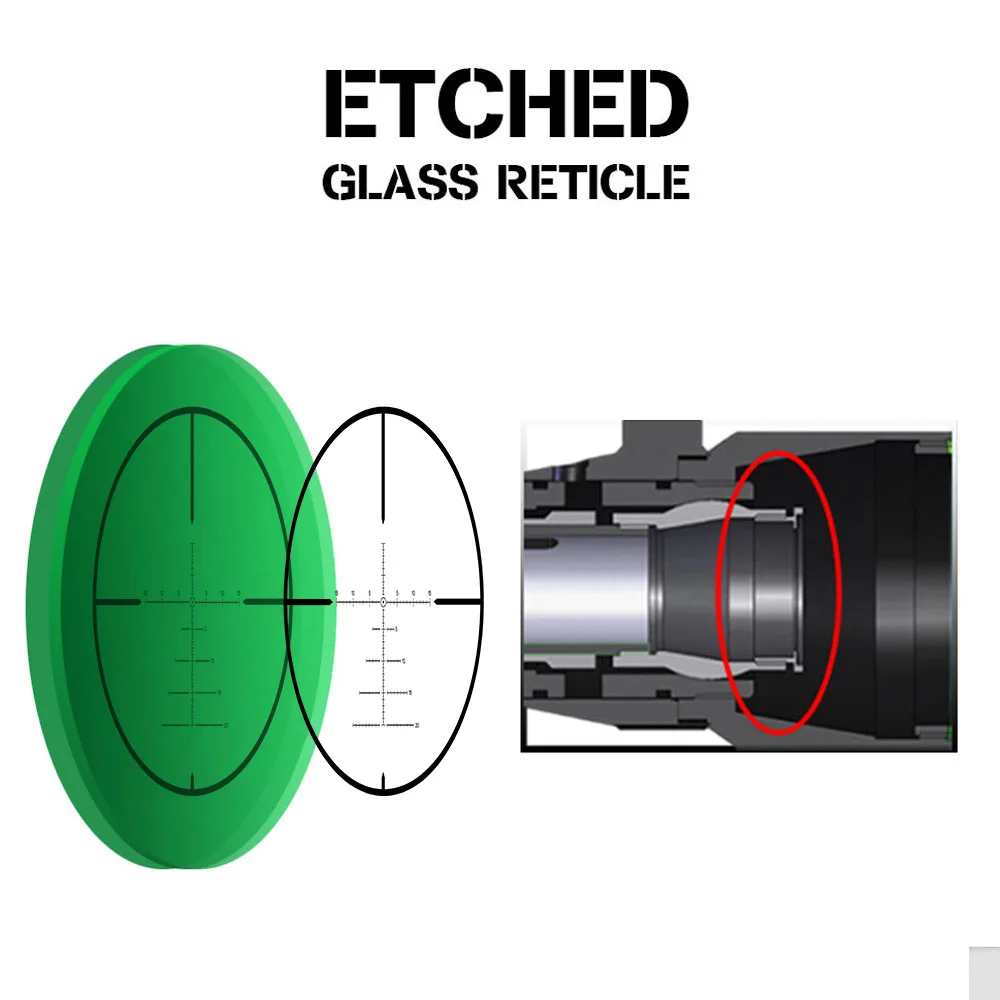 

ohhunt LR 8.2X32 SFIR Tactical Scope Glass Etched Reticle Red Illumination Side Parallax Turrets Lock Reset Hunting Riflescope