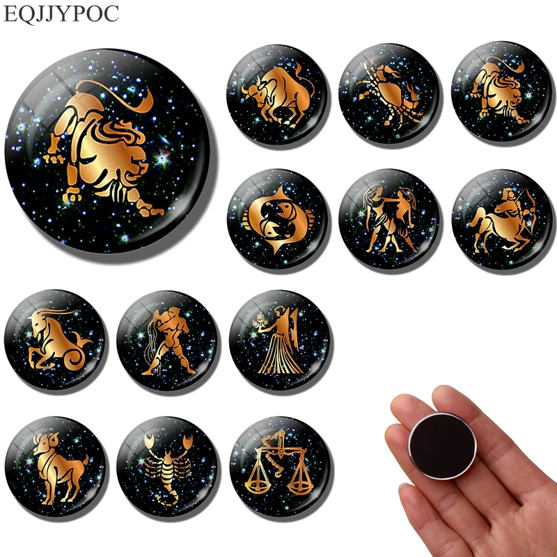 Магнит на холодильник с 12 созвездиями 30 мм|Магниты холодильник| |
