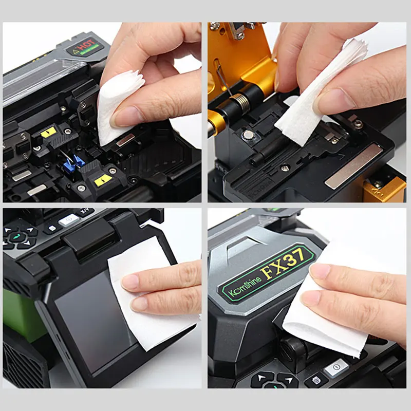 ONTi 280pcs/box Fiber Cleaning Wipes Platform Dustfree Paper Fiber Optic Low-lint Wipes Optical Fiber Clean Paper FTTH Tools