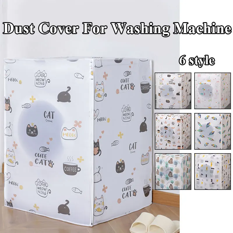 

Front Loading Washing Machine Cover Case Nordic Style Thickened Waterproof Pulsator Washing Machine Dust Cover for Flip Drum