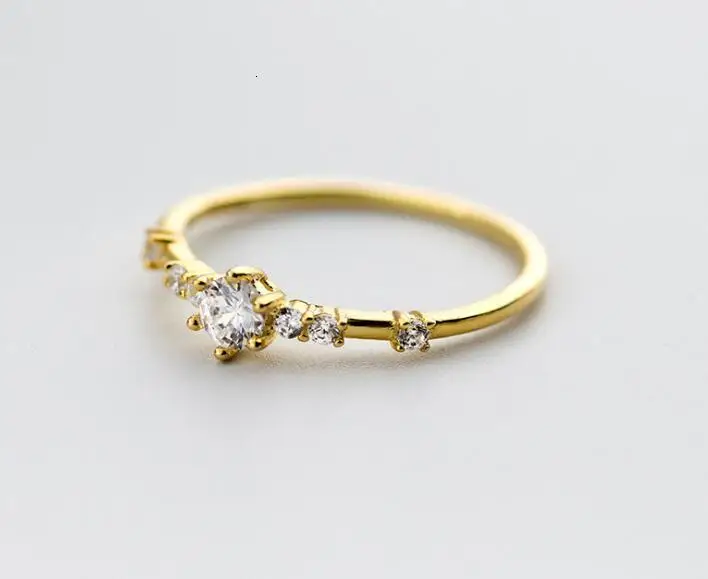 

100%, 1 мм, настоящее Настоящее серебро 925 пробы, ювелирные украшения, циркония AAA + камни, кольца для упора GTLJ1536