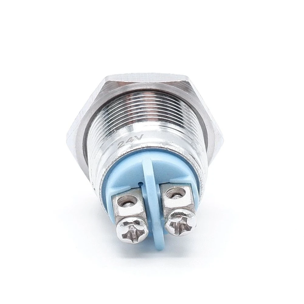 LED Metal Indicator lights 16mm round flat head Signal lamp screw connection 12V 24V 220v led indicator light piloto 12v |