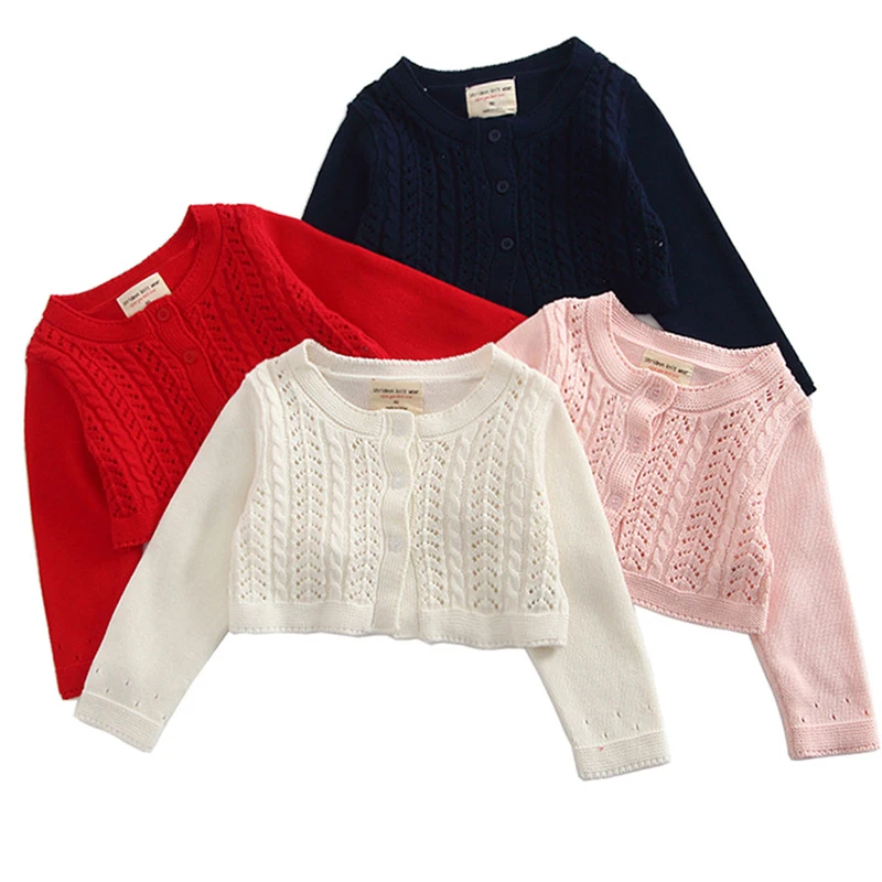 

Вязаный кардиган для девочек 1-5 лет, осень-весна, хлопковый свитер, топ, детская одежда, свитер для мальчиков и девочек, детская весенняя одеж...