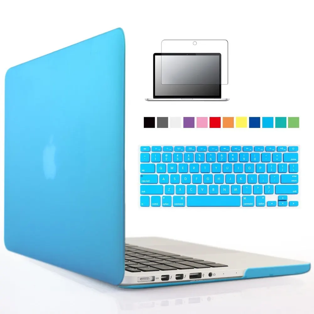 Matte water blue Чехол для ноутбука Apple MacBook Air Pro retina 11 12 13 15 Mac Book 13,3 15,4 дюймов Чехол с сенсорной панелью+ чехол для клавиатуры - Цвет: Matte water blue