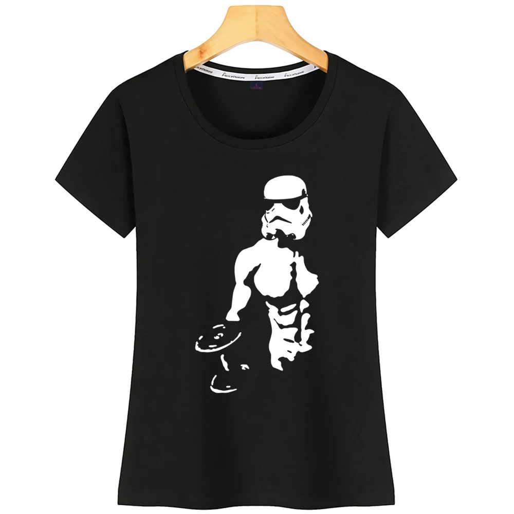 Tops T Shirt Women Bodybuilding Mma Gym Casual Black Cotton Female | Женская одежда