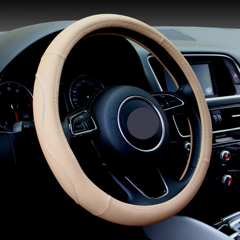 Из искусственной кожи чехол для руля 3 цвета анти скольжения 38 см автомобильный