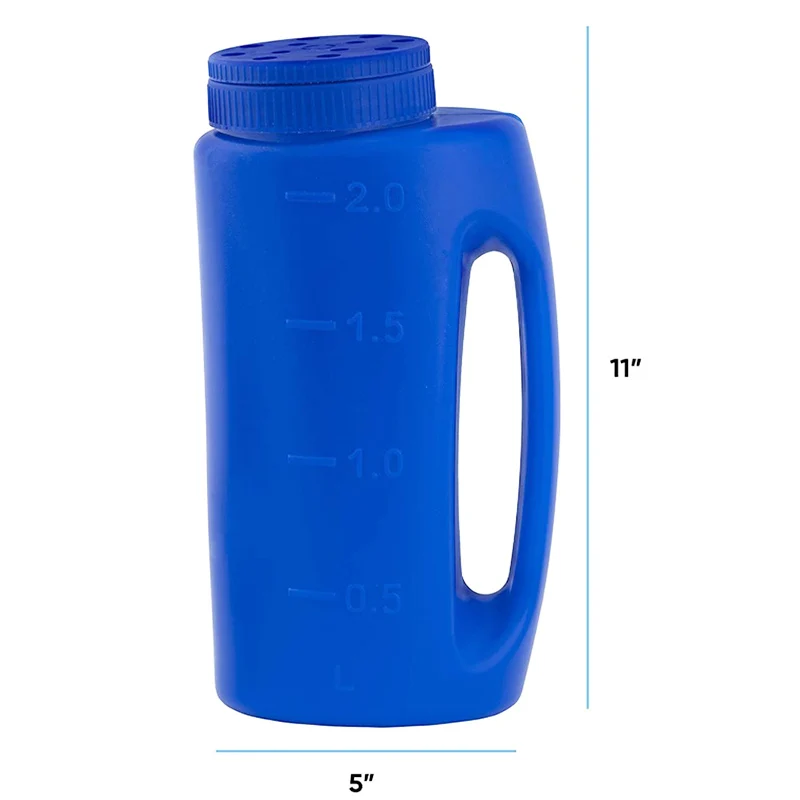 

2L Hand Held Spreader Adjustable Hole Size Watering Can Seed Fertilizer Salt Spreader Gardening Watering Tool Portable Fertilize