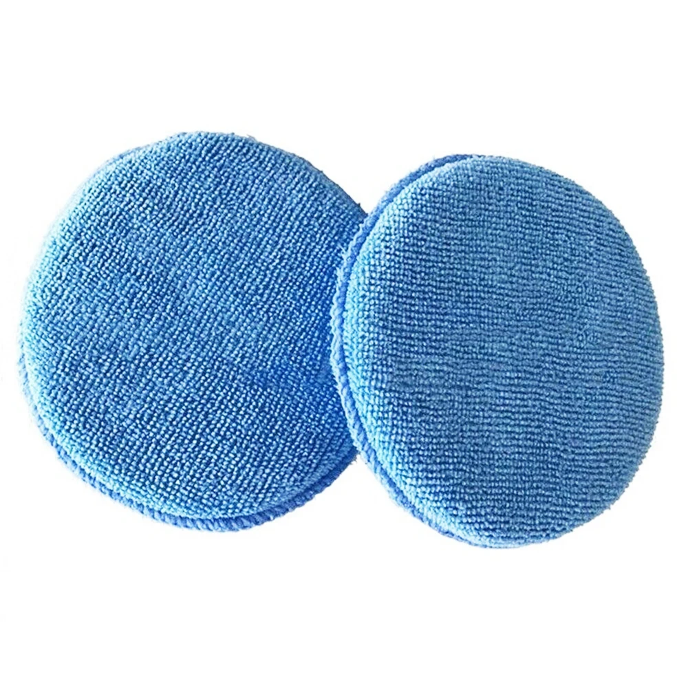 24 шт. 5 дюймов Автомобильная восковая губка синий круглый аппликатор Легкая