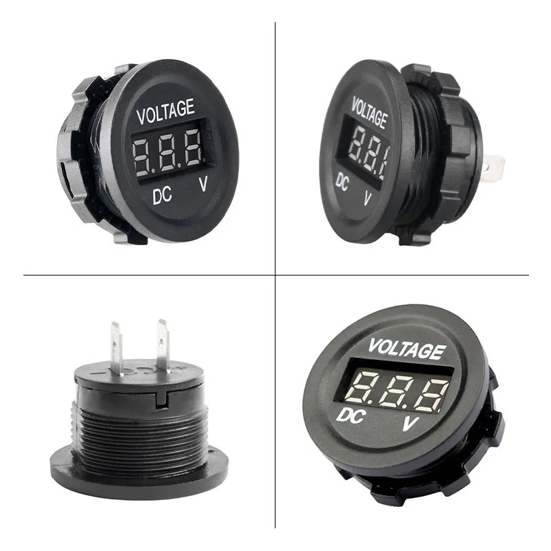 СВЕТОДИОДНЫЙ цифровой дисплей вольтметр панель 12/24 В водонепроницаемый круглый